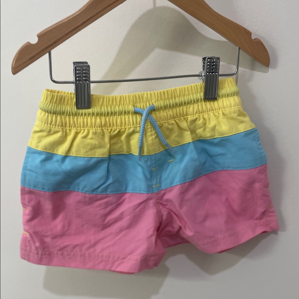 Kids Colorblock Swim Shorts - Yellow Blue Pink TBBC NWT size 2T